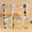 WANYEDI 2 Cái / bộ Móc Khóa Động Vật, Móc Khóa Chụp Từ Tính Cho Chó Hoạt Hình Mini, Móc Khóa Nhựa Treo Thời Trang Bộ Quà Tặng Cặp Đôi