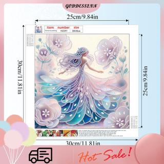 [goddess2.vn] Fairy Beauty Hình đặc biệt 5D DIY Bộ dụng cụ vẽ tranh kim cương khoan một phần dành cho người lớn Trang trí tường nhà Tranh chấm kim cương 30x30cm
