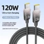 Cáp dữ liệu dệt Nylon loại C sang loại C di động PD120W Cáp dữ liệu từ xa sạc nhanh an toàn cho IOS 15-17