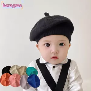 Mũ nồi trẻ em BORAGETE, Mũ nồi dệt kim dễ thương cho bé, Phụ kiện trẻ em Thu đông Mềm mại ấm áp cho trẻ em Mũ bé trai bé gái
