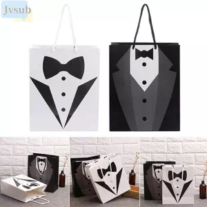 JVSUB 2 / 5 Túi Quà Tặng Có Tay Cầm Ủng Hộ Đám Cưới Có Thể Tái Chế Đồ Dùng Dự Tiệc Shop Loot