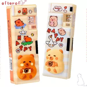 Bút Chì AFTEROF, Hộp Văn Phòng Phẩm Capybara Dung Tích Lớn, Nhựa Đa Năng Có Bút Chì Mài Hộp Bút Trở Lại Trường Học