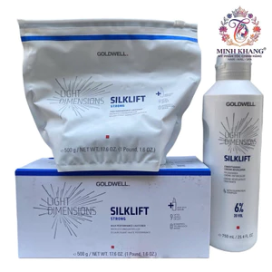 Combo tẩy và oxy Silk Lift Goldwell High Performance Lightener 500gr/750ml [ MK ]
