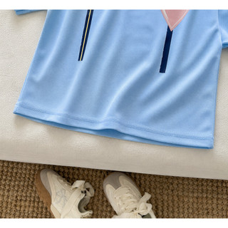 Bộ thể thao bé gái phong cách Hàn – Áo polo tay ngắn + quần short dây rút năng động
