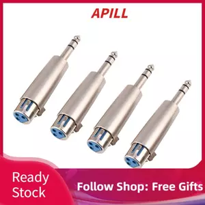 apill Zerone 4 3-Pin XLR Nam sang RCA Adapter Cắm Âm Thanh Micro Kết Nối Mic Chuyển Đổi Giới Tính Đổi