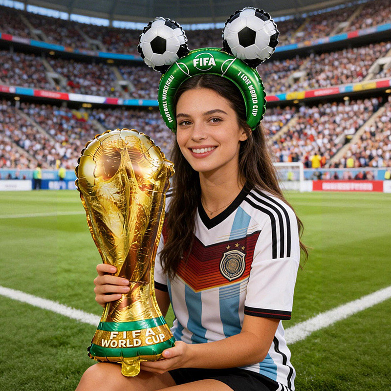 Bóng Bay Cúp Vô Địch World Cup 2026 BL155 Phụ Kiện Trang Trí Tiệc Xem Bóng Đá