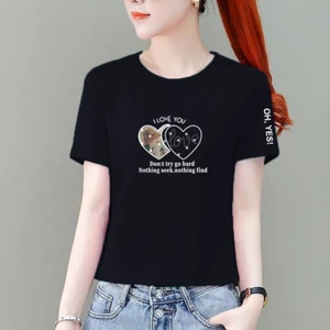 Áo thun Cotton ngắn tay nữ mùa hè mới phiên bản Hàn Quốc thời trang hàng đầu nữ