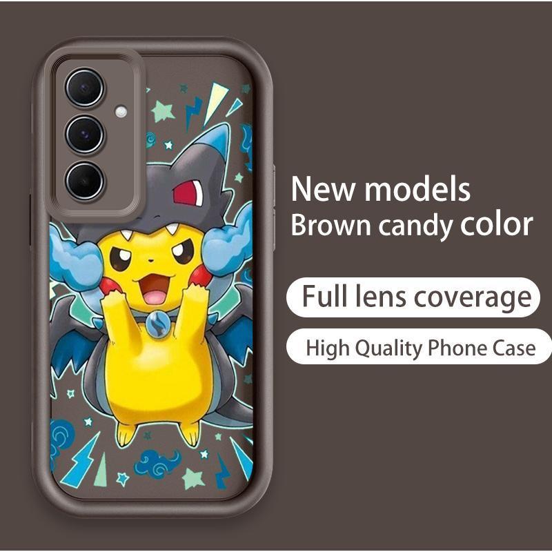 Ốp Lưng Cho Samsung A04S A05S A14 A15 A25 A35 A55 A16 A56 A17 5G Hoạt Hình Silicon Nghệ Thuật Mềm TPU Pikachu Bulbasaur Pokémon Angel Eye Vỏ Điện Thoại Chống Sốc