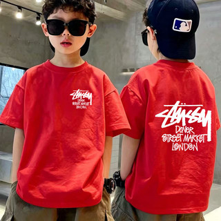 Áo Thun Trẻ Em Bé Trai In Chữ  Phong Cách Street, Áo Bông Ngắn Tay Hè Thời Trang Thể Thao Size 3-12 Tuổi COD