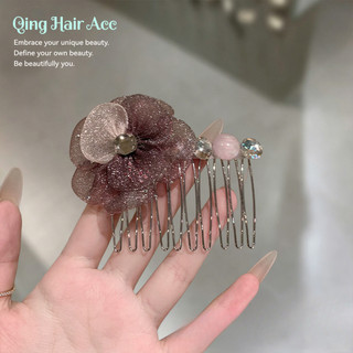Phong Cách Hàn Quốc Gạc Hoa Chống Trơn Trượt Nổ Lược Lên Trên Xuống Dụng Cụ Tiện Dụng Phụ Kiện Tóc Sang Trọng Phụ Kiện Tóc Nữ Bên Tóc Lược