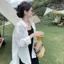 Áo Sơ Mi Trắng Nữ Mùa Hè Mỏng Nguyên Chất Cotton Chống Nắng Áo Sơ Mi Rời Áo Cardigan Bên Ngoài Thiết Kế Hàng Đầu Niche