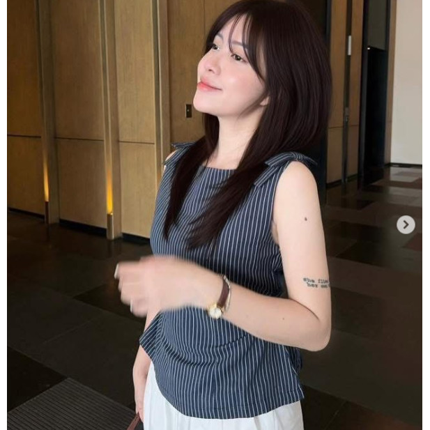 ÁO THÔ XANH KẺ VAI NƠ - W9272