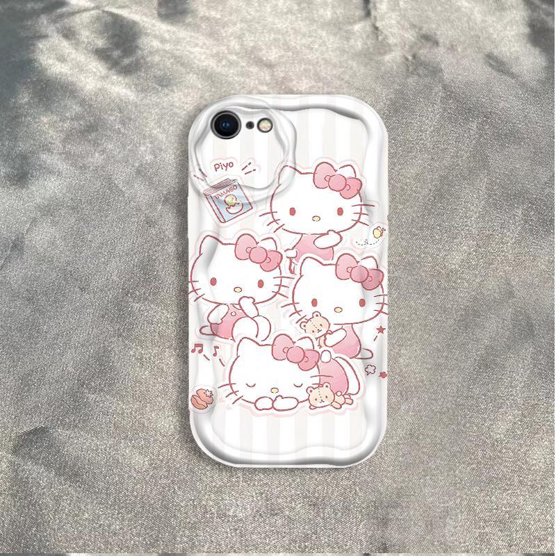 Thích Hợp Cho iPhone 6 6S 6 Plus 6S Plus 7 8 Plus SE 2020 3D Mềm TPU Kitty Cat Vỏ Điện Thoại Chống Sốc
