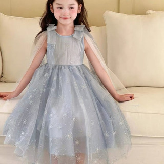 Đầm Công Chúa Cho Bé Gái Kèm Áo Choàng Lưới - Váy Sinh Nhật Bồng Bềnh Dự Tiệc Mùa Hè