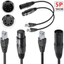 Cáp chuyển đổi XLR sang RJ45 5 chân / 3 chân, Nam / Nữ, 0,5m, dành cho Bộ điều khiển DMX, Điều khiển ánh sáng sân khấu, Bảng điều khiển âm thanh
