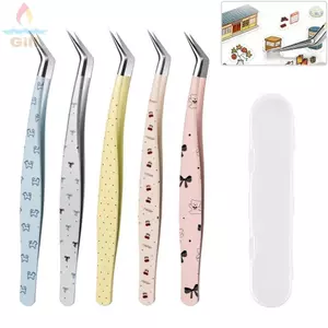Nhíp dán cong GILL, Nhíp lông mi giả hoạt hình chống tĩnh điện, Dụng cụ uốn mi bằng thép không gỉ có độ chính xác cao Ghép