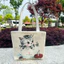 W02 Phong Cách Mới Túi Vải Nữ Túi Xách Túi Đeo Vai Túi Tote Vàng Jacquard Thêu Thời Trang Phù Hợp Với Túi Thường Ngày