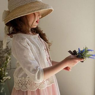 Áo Chống Nắng Ren Thanh Lịch Cho Bé Gái - Cardigan Mỏng Nhẹ, Phong Cách Công Chúa Dễ Phối