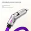 Cáp dữ liệu silicon lỏng sạc siêu nhanh 240W USB 4 trong 1 / Type C sang USB-L / Type C với cáp dữ liệu sạc ánh sáng xung quanh đầy màu sắc cho máy tính bảng điện thoại