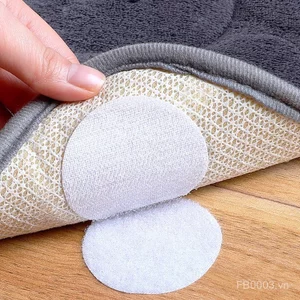 Một Mảnh Tròn Tự Dính Velcro Ga Giường Đệm Sofa DIY Hai Mặt Dính Thảm Cố Định Miếng Dán Dính F