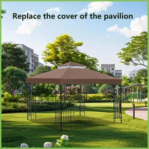 Vỏ thay thế Gazebo 3x3m Vỏ thay thế tán ngoài trời hai tầng chống nước hạng nặng cho gelhvn ngoài trời
