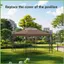 Vỏ thay thế Gazebo 3x3m Vỏ thay thế tán ngoài trời hai tầng chống nước hạng nặng cho gelhvn ngoài trời