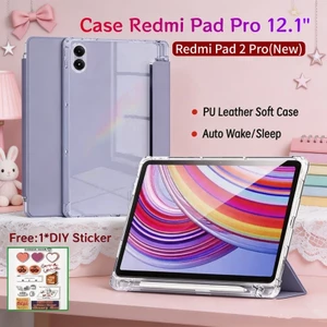 Ốp điện thoại Redmi Pad Pro 12.1 inch có khe cắm bút Vỏ bảo vệ từ tính Redmi Pad 2 Pro 12.1 inch có mặt sau trong suốt POCO Pad M1 12.1 inch Ốp điện thoại Xiaomi POCO Pad 12.1
