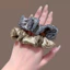 MAUROPOLI Phong Cách Mới Retro Kim Cương Giả Viền Scrunchy Dây Buộc Tóc Đơn Giản Sang Trọng Dây Buộc Tóc Băng Đô