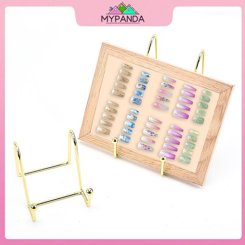 Bảng trưng bày nghệ thuật làm móng tay chống bụi phong cách cổ điển MYPANDA Bảng màu móng tay bằng gỗ nguyên khối Công trình tối giản Màn hình trang sức làm móng tay.