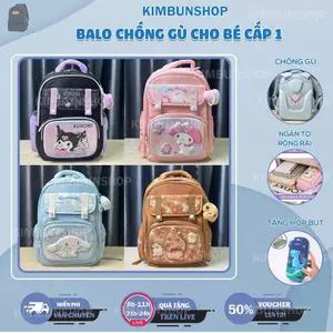 Balo Họa Tiết In 3D nổi chống gù, chông nước, siêu nhẹ cho bé cấp 1 ( Tặng kèm móc khóa )- Kimbunshop92
