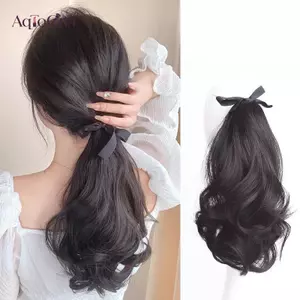 AqToCna Tóc Giả Đuôi Ngựa Nữ Lê Hoa Uốn Băng Hơi Xoăn Đuôi Ngựa Bím Tóc Giả Thời Trang Tự Nhiên Đuôi Ngựa Tóc Giả AqToCna
