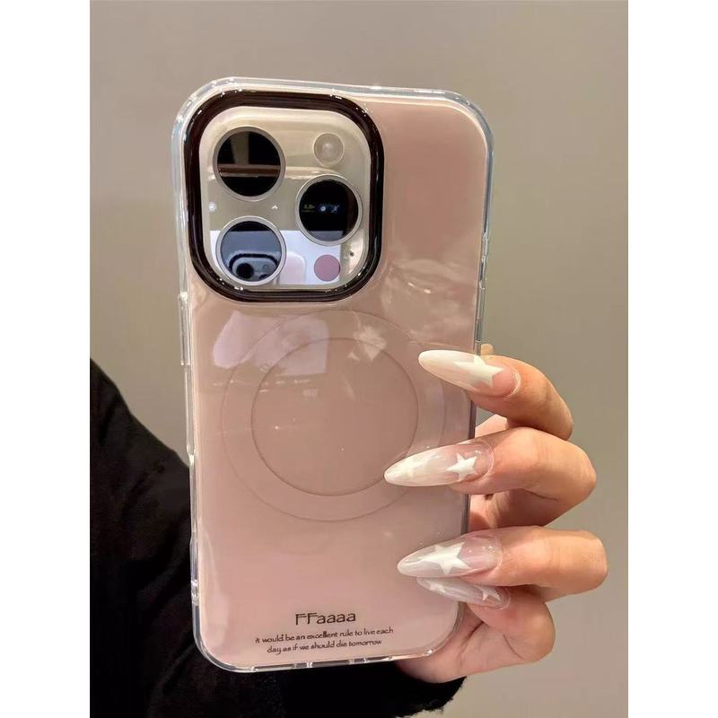 Ốp điện thoại Ins Mocha Heart Leopard Print Apple 17promax iPhone161514131211XSXR từ tính