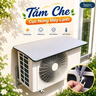 Tấm Che Cục Nóng Máy Lạnh Chống Nắng Mưa Cao Cấp, Màng Nhôm Cách Nhiệt Siêu Bền Bảo Vệ Điều Hòa