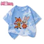 Zootopia giả thêu in hình unisex mùa hè buộc dây ngắn tay cổ tròn