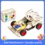 Bộ dụng cụ ô tô điều khiển từ xa bằng gỗ DIY Bộ dụng cụ thí nghiệm khoa học bốn bánh Mini dành cho trẻ em tuổi Teen