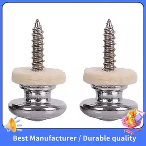 2 Chiếc Len Đồng Dây Đeo Đàn Guitar Khóa Chốt Chân Hình Nấm Nút Kết Thúc Cho Acoustic Cổ Điển Đàn Guitar Điện Ukulele