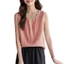 T Sang Trọng Thường Ngày Phù Hợp Với Vải Lanh Cotton Không Tay Top Văn Học Retro Thời Trang Giảm Tuổi Quần Áo Nữ 5.26