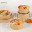 Cốc giấy Kraft dùng một lần tròn GCDHome có nắp đậy Hộp đựng súp Salad chống rò rỉ cho cửa hàng thực phẩm đường phố và mang đi