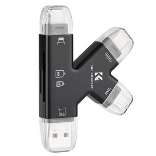Đầu đọc thẻ nhớ SD/microSD K&F Concept 4 in 1 Đa Cổng Kết Nối – Thiết kế đa năng, linh hoạt