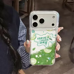 Chanh tươi Ứng dụng iPhone 17/16P trường hợp điện thoại 15P xuyên qua 13/14 nổ