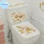 Pufangbliss Tự Dính Kim Cương Vàng Vệ Sinh Stier Thanh Lịch Hoa Trang Trí Phòng Tắm Có Thể Tháo Rời Cho Sang Trọng Nhà Vệ Sinh VN
