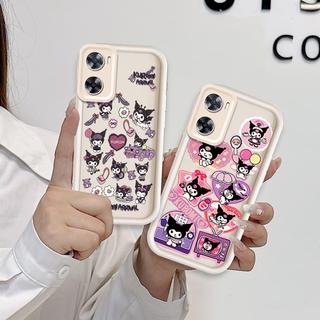 Ốp Lưng Cho OPPO A57 4G A77 4G A77S 4G Hoạt Hình Silicon Màu Kẹo Mềm TPU Kuromi Sanrio Angel Eye Vỏ Điện Thoại Chống Sốc