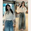 Áo Sơ Mi Dáng Croptop Tay Bồng Chun Dưới Thời Trang Nữ Bigsize
