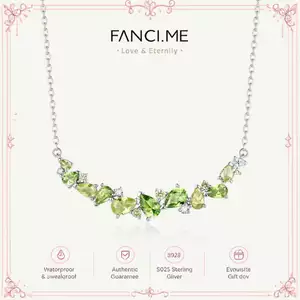 FANCIME “Wisteria Whisper ” Vòng cổ bạc Peridot