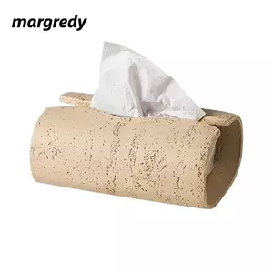 Hộp đựng khăn giấy MARGREDY, Hộp đựng khăn ăn thiết kế bằng đá hang động bằng nhựa, Hộp đựng khăn ăn trang trí nhà cửa thời trang