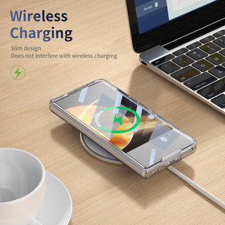Ốp Lưng Điện Thoại Honor Magic V3 360° Giá đỡ vòng xoay Sạc không dây Phim kính phía trước Chống trầy xước Vỏ bảo vệ chống rơi