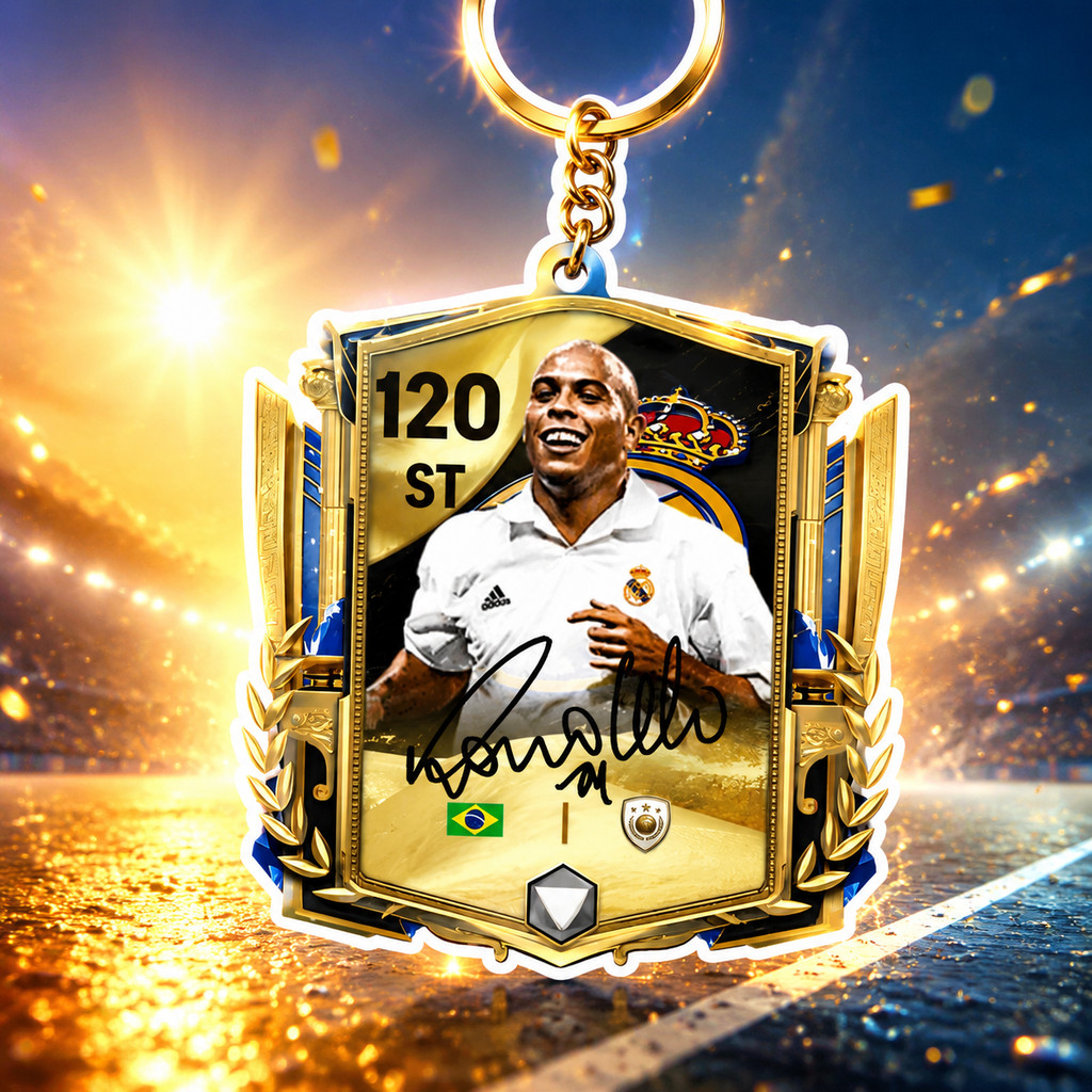 Móc Khóa Chữ Ký FC Mobile Móc Khóa Bóng Đá Thẻ Cầu Thủ Messi, Ronaldo, Neymar phiên bả c ký