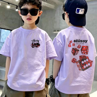 Áo Thun Trẻ Em Unisex In Xúc Xắc Thời Trang, Cotton Mềm, Áo Ngắn Tay, Phù Hợp Đi Học & Chơi, Cho Bé 3-12 Tuổi