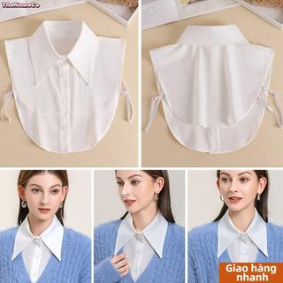 [Vận chuyển nhanh] Áo sơ mi THEHOMECO Cổ giả cổ điển bằng vải Cotton cổ điển có thể tháo rời