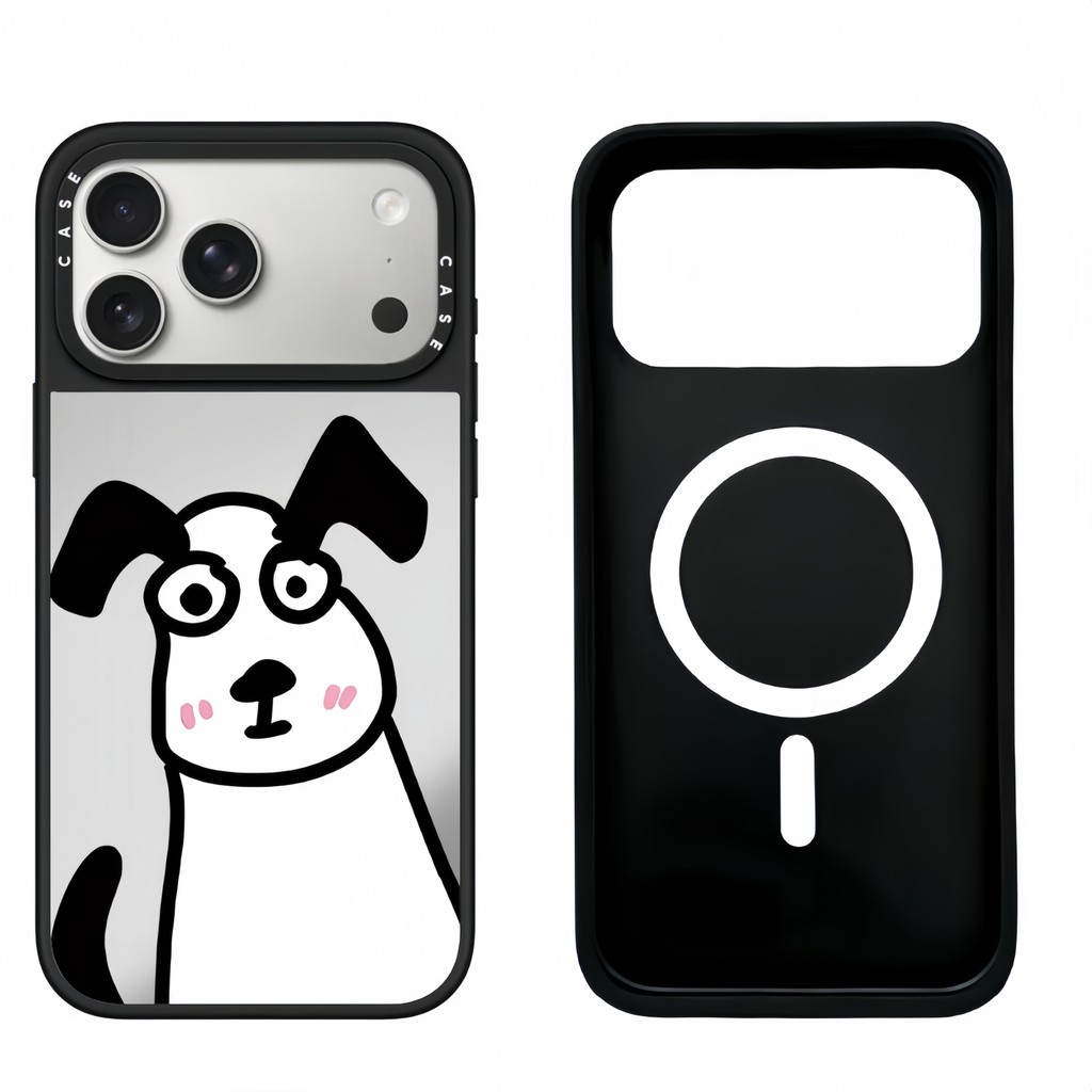 Ốp điện thoại hình mèo con và chó con từ tính cho iPhone 17 Pro Max 16 ProMax 15 14 13 12 11 Vỏ điện thoại chống rung